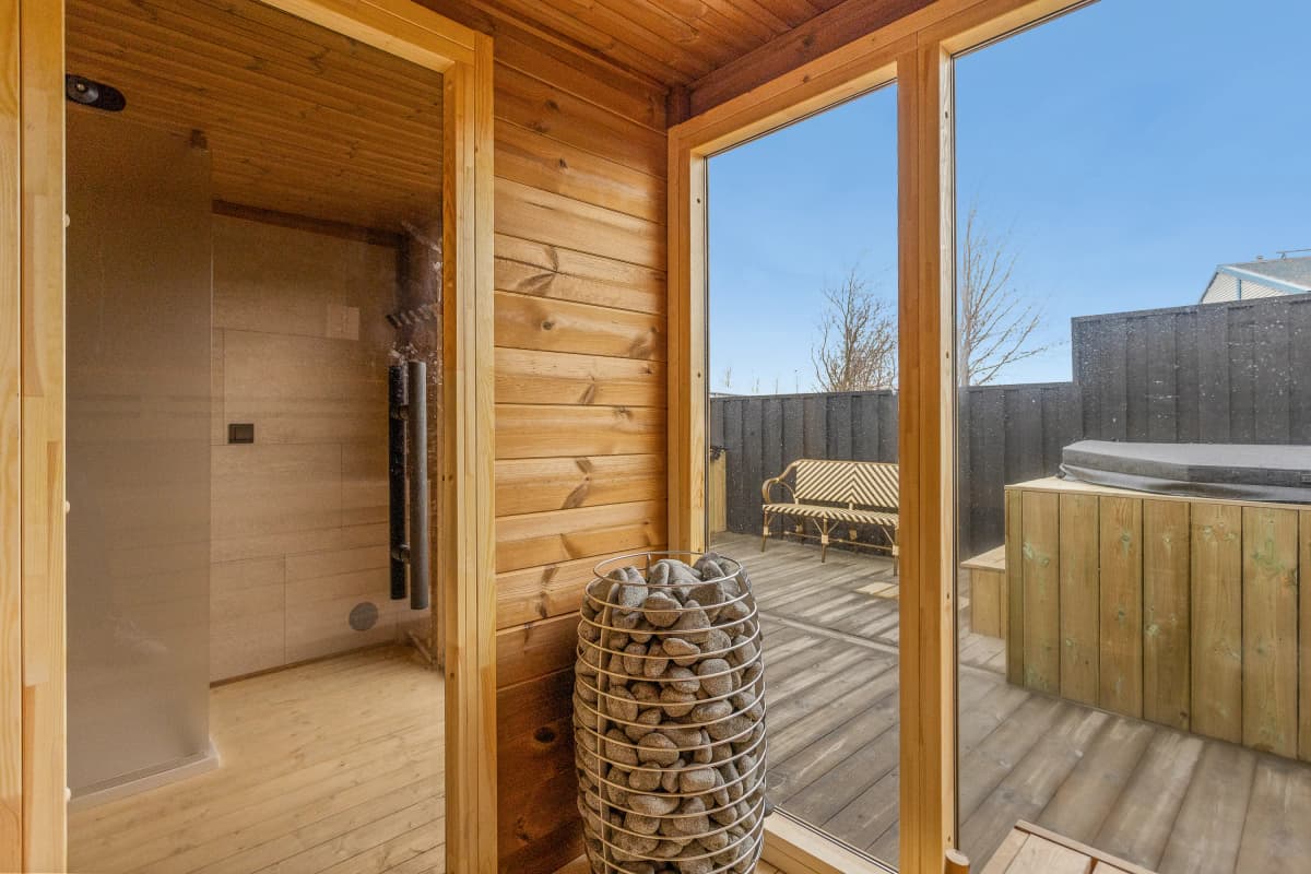 sauna at bryggjan boutique hotel akureyri